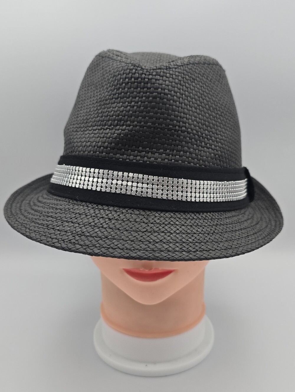 Unbranded Gray Trilby Fedora Straw Hat